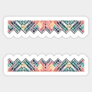 Triangle Zigzag Colourful Pattern Sticker